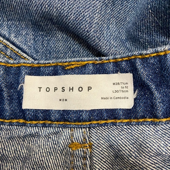 Topshop Mom Jeans Medium Wash High Rise Size 28(6)  [288] - Picture 3 of 3